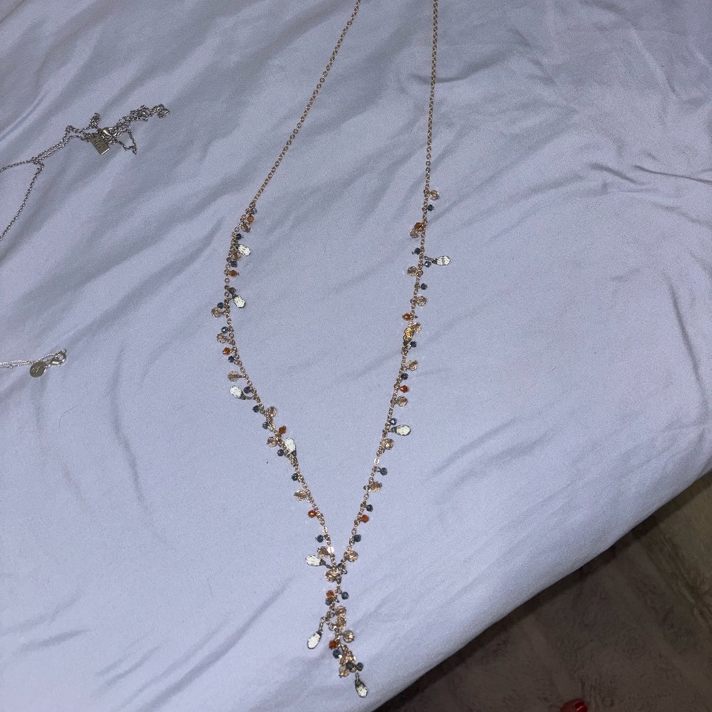 Banana Republic Gold and Silver Beaded Necklace